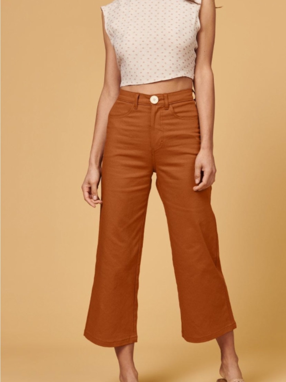 Whimsy + Row Flora pant, size 29 rust orange